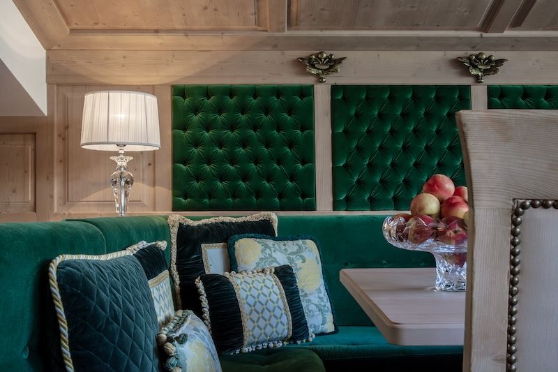 Sofa Eckbank Stofftapeziererei - smaragdgrün